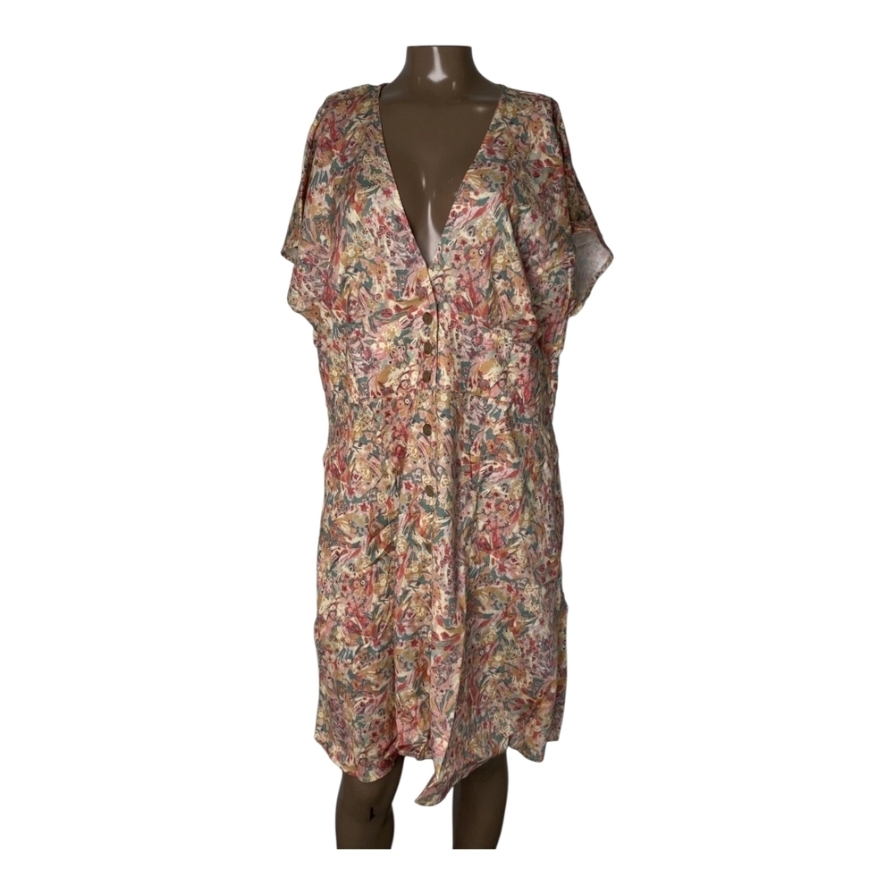 Marine Layer Camila Floral Button Front Minidress Size XL  SZ 16 Womens - Picture 4 of 12